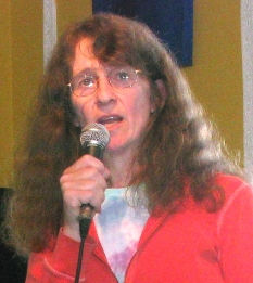 Kim Goldberg at mic